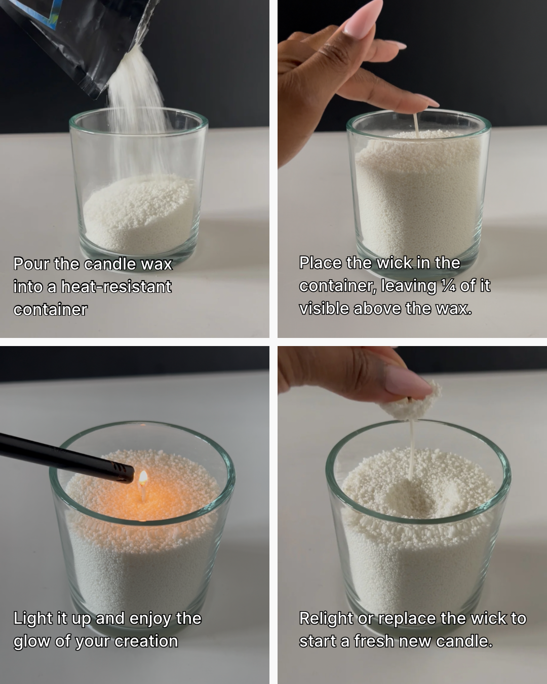 Vanilla Noir - Scented Candle Sand | + 30 Wicks