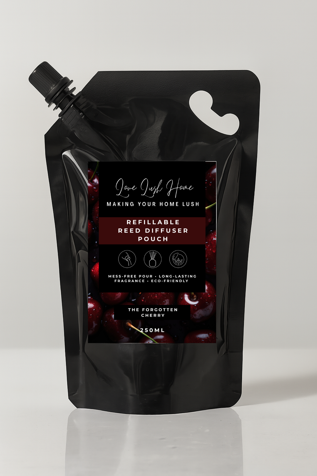 The Forgotten Cherry Refillable Reed Diffuser Pouch - 250ml