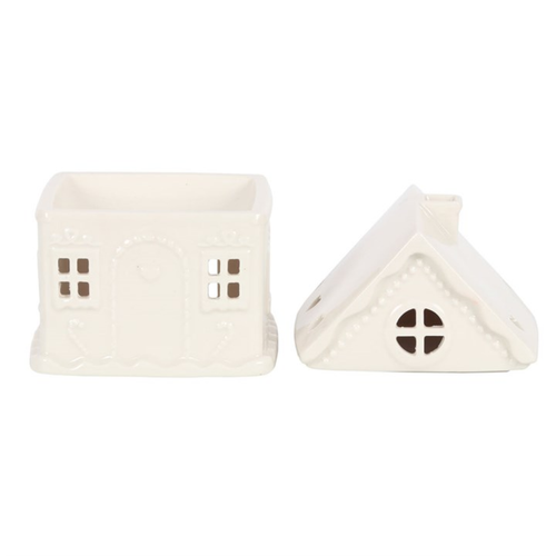 White Gingerbread House Wax Burner
