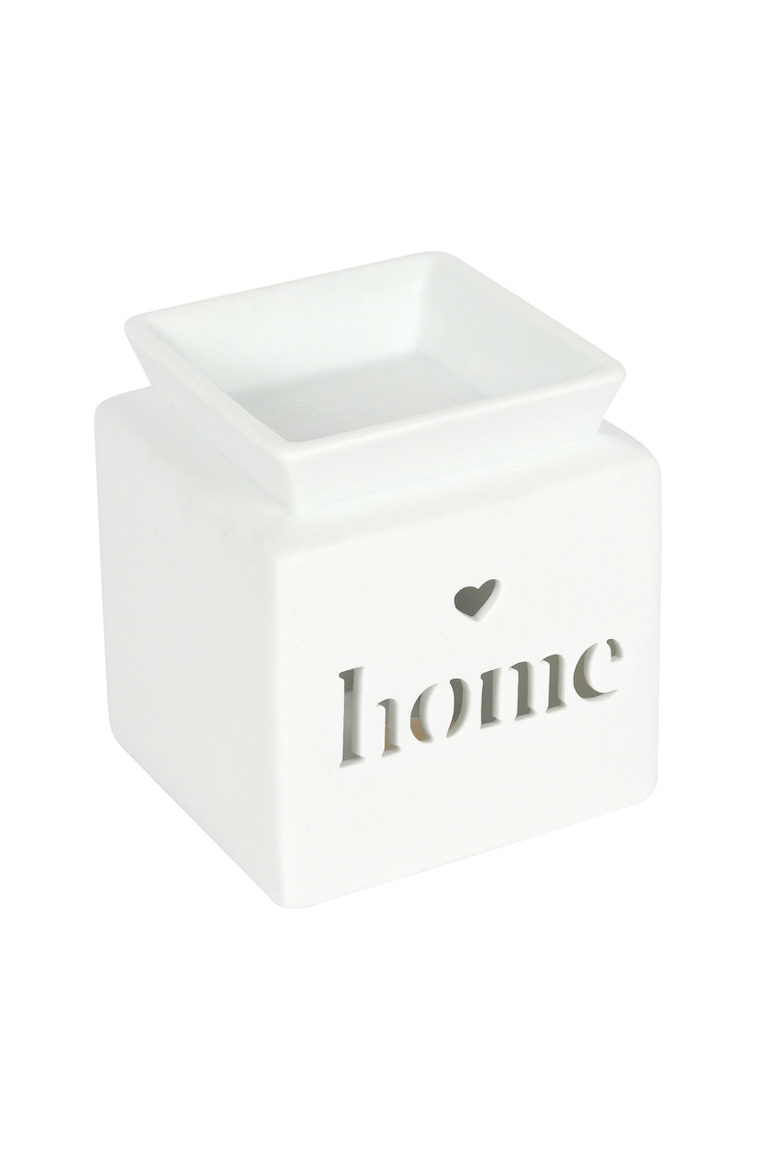 White 'Home' Cut Out Wax Burner