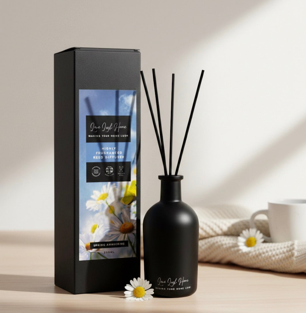 Spring Awakening + Anti Odour Technology | Black Ceramic Reed Diffuser | 200ml