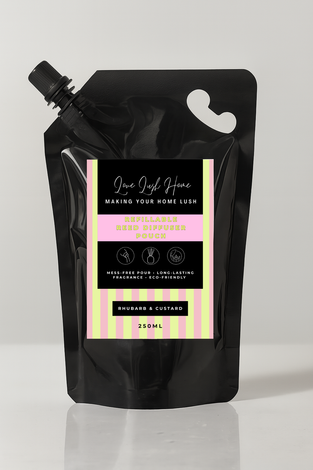 Rhubarb and custard Refillable Reed Pouch 250ml