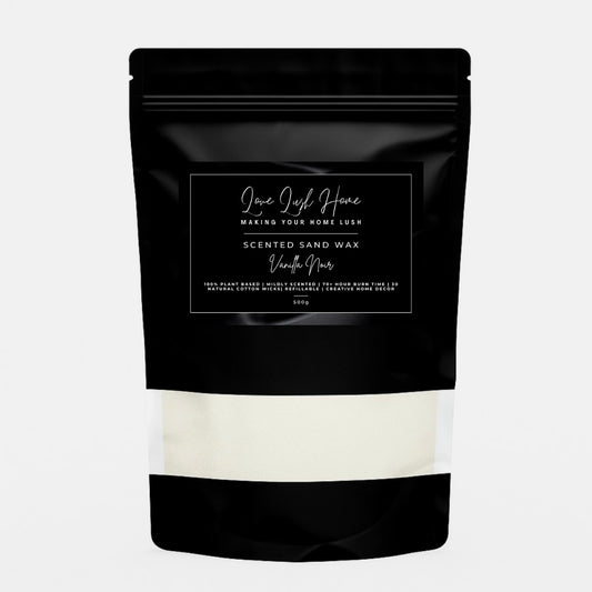 Vanilla Noir - Luxury Pearled Candle Sand | Scented Candle Sand + 30 Wicks